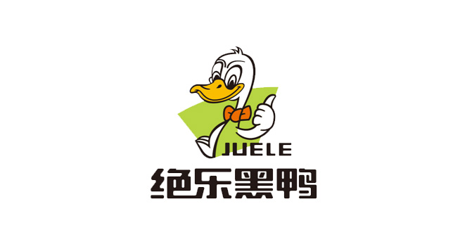 绝乐黑鸭卤味logo设计含义及食品品牌标志设计理念