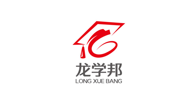 龙学邦logo设计含义及教育品牌标志设计理念