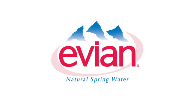 依云（EVIAN）logo设计含义及矿泉水品牌标志设计理念