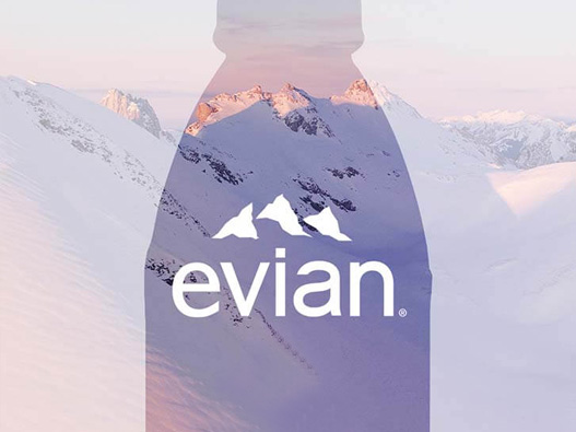 依云（EVIAN）logo设计含义及矿泉水品牌标志设计理念