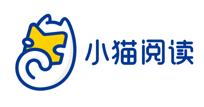 小猫阅读标志设计含义及logo设计理念