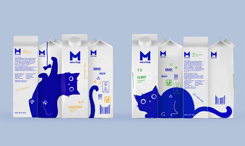 乳制品品牌Milgrad更换LOGO和包装设计