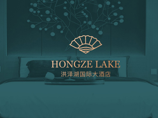 洪泽湖国际大酒店标志设计含义及logo设计理念