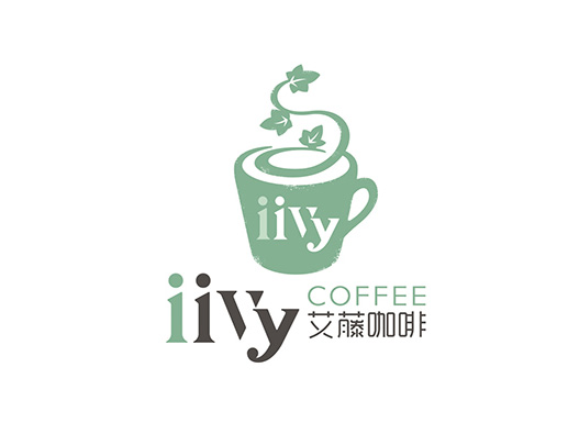 IIVYCOFFEE艾藤咖啡标志设计含义及logo设计理念