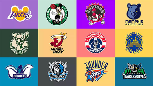 很萌很有趣的迪士尼版NBA球队LOGO