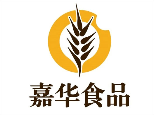 蛋黄酥LOGO设计-嘉华食品品牌logo设计