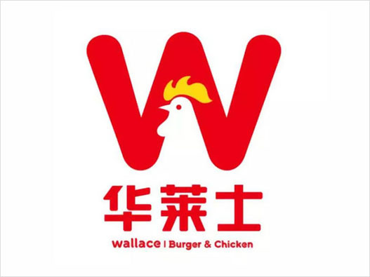 知名美食商吧logo设计？华莱士美食品牌logo设计