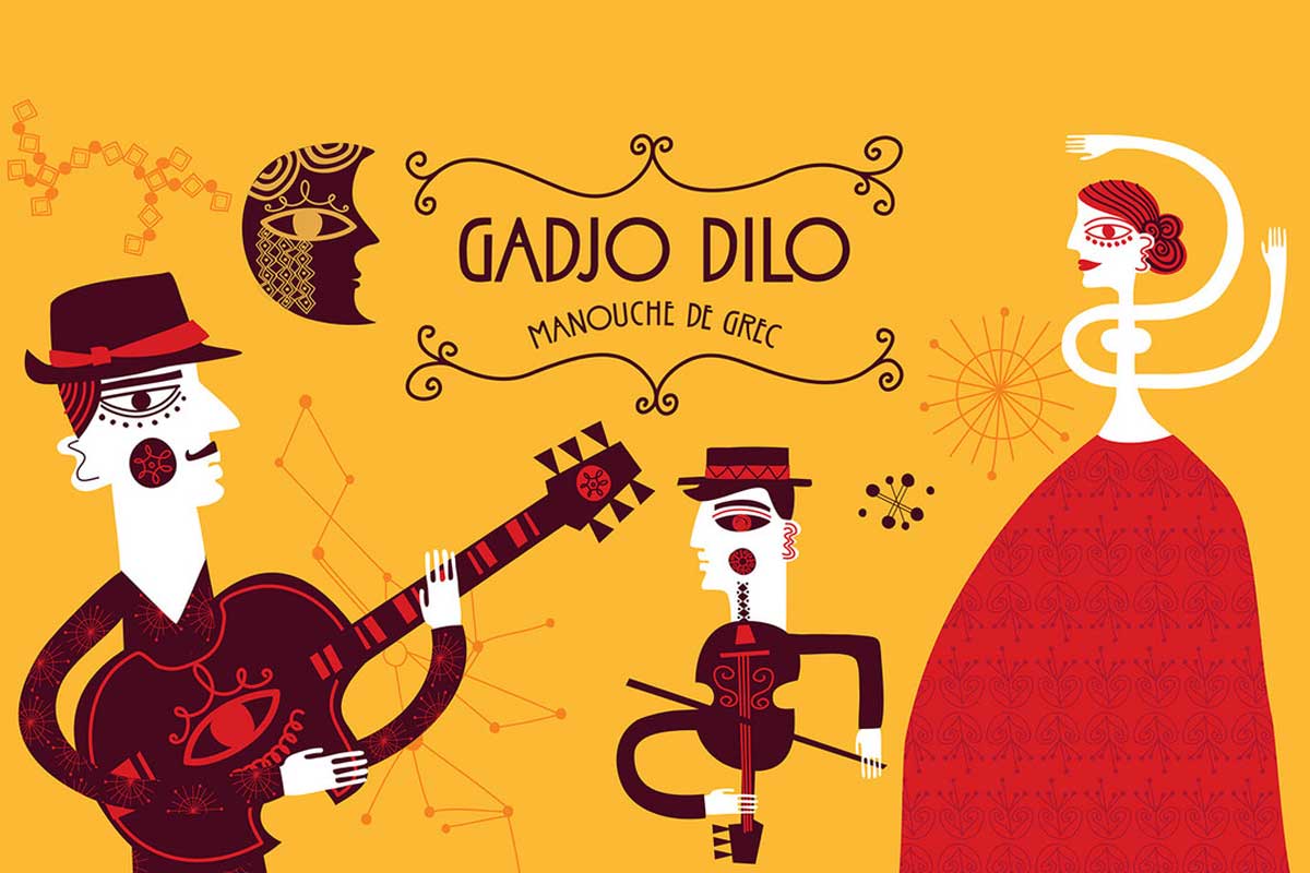 Gadjo Dilo音乐艺术插画logo