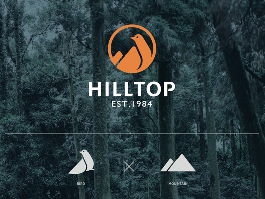 Hill Top山顶鸟 logo设计图片