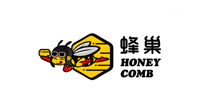 蜂巢食品logo设计含义及餐饮品牌标志设计理念