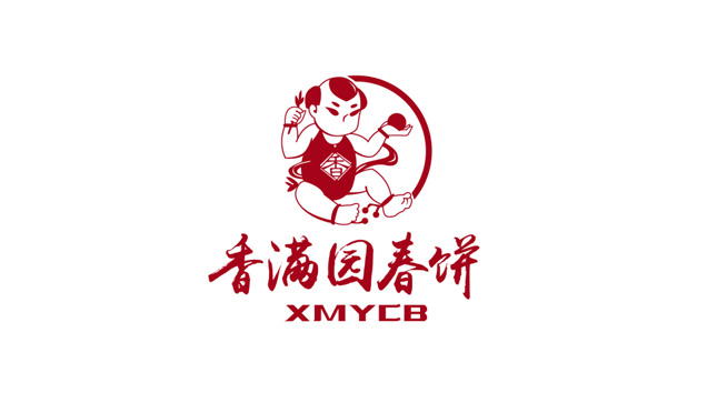 香满园春饼logo设计含义及餐饮品牌标志设计理念