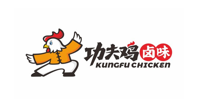 功夫鸡卤味logo设计含义及餐饮品牌标志设计理念