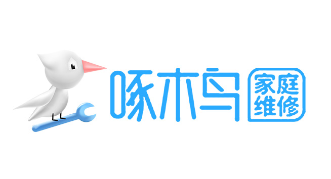 啄木鸟家庭维修logo设计含义及标志设计理念