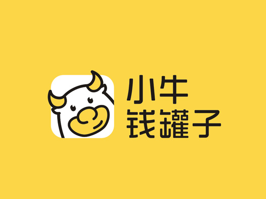 小牛钱罐子logo设计图片