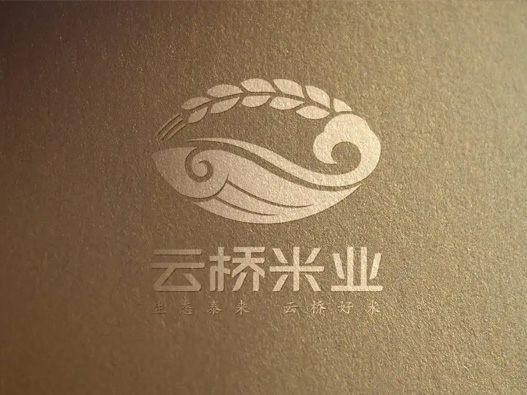 云桥大米logo设计含义及设计理念