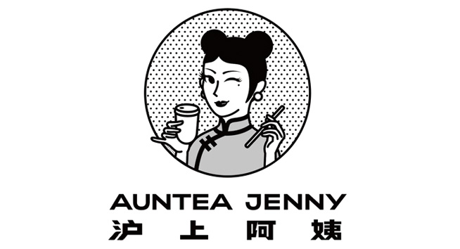 沪上阿姨logo设计含义及茶品牌标志设计理念