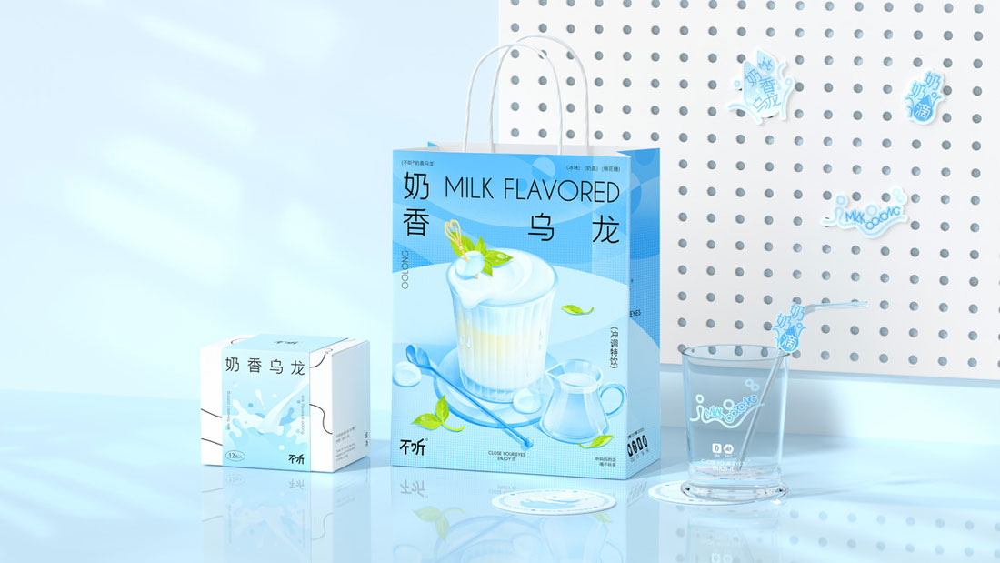 不听茶饮包装设计