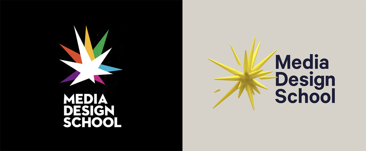 新西兰媒体设计学院新旧logo