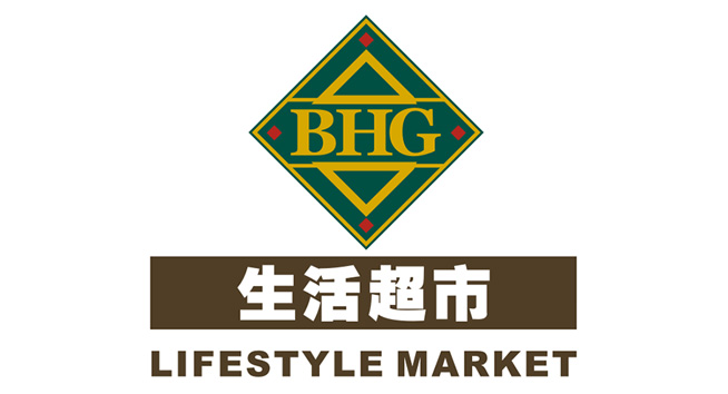 BHG生活超市logo设计含义及零售品牌标志设计理念
