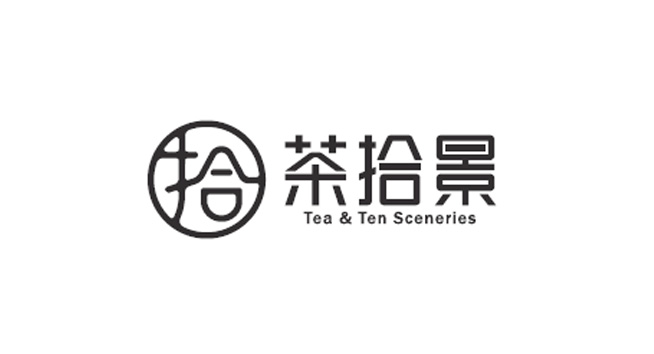 茶拾景logo设计含义及食品品牌标志设计理念