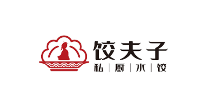  饺夫子logo设计含义及餐饮品牌标志设计理念