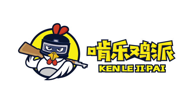 啃乐鸡派logo设计含义及餐饮品牌标志设计理念