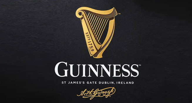  健力士黑啤GUINNESS logo设计含义及啤酒标志设计理念