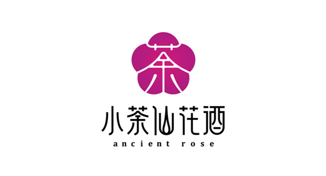 小荼仙花酒logo设计含义及酒品牌标志设计理念