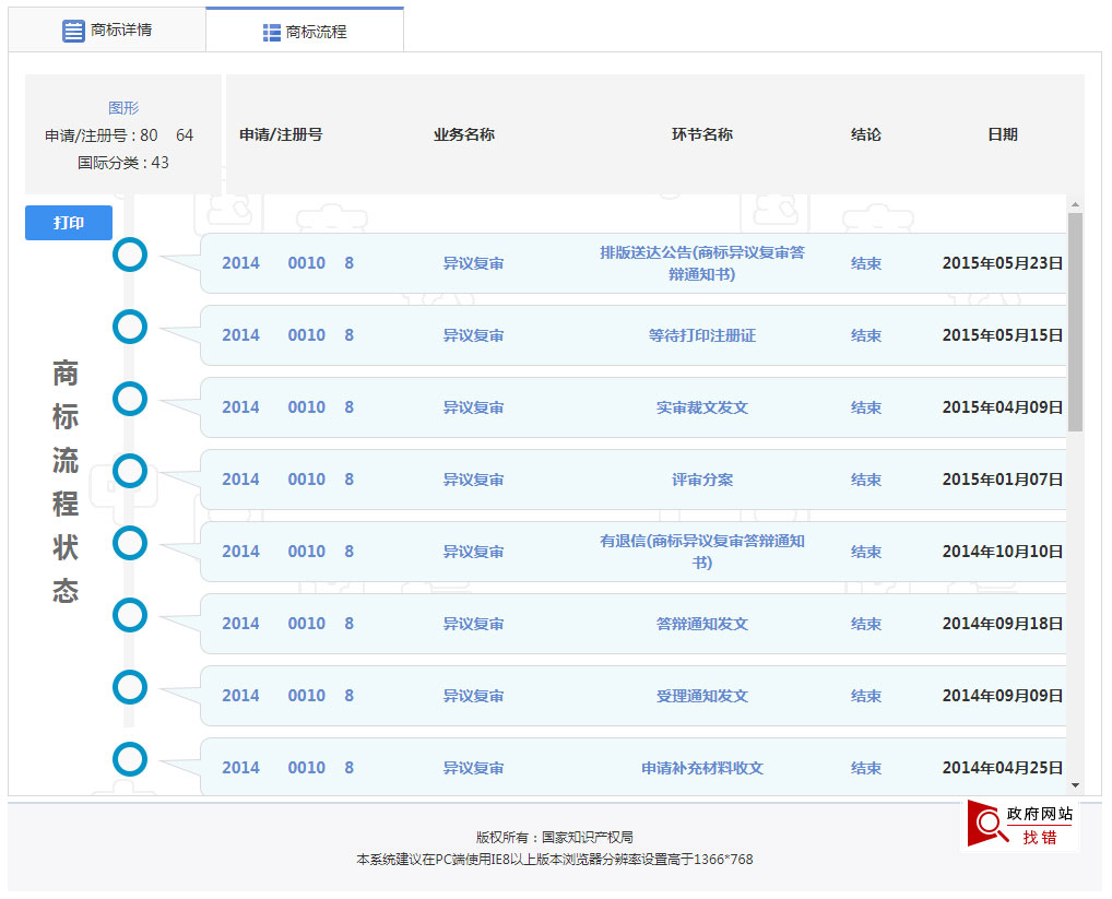 商标异议复审答辩通知书