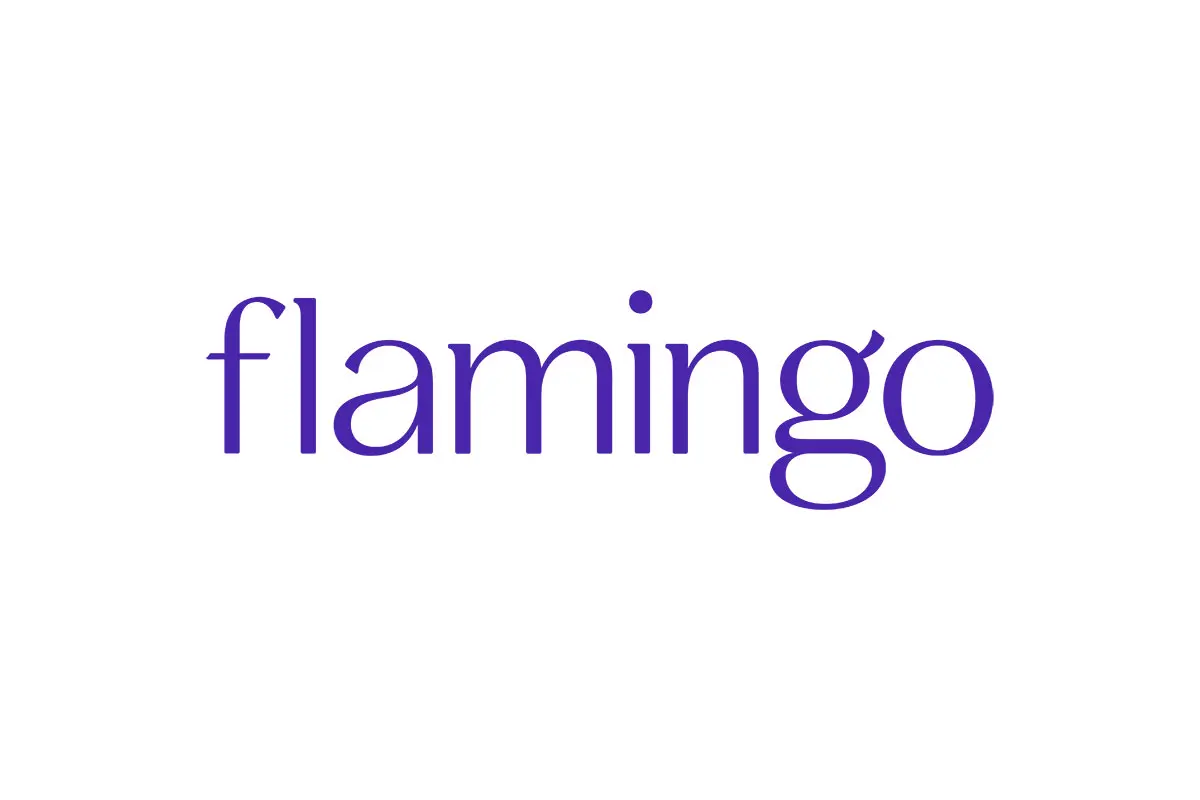 Flamingo美国火烈鸟女士剃刀logo设计-几何无衬线体logo设计