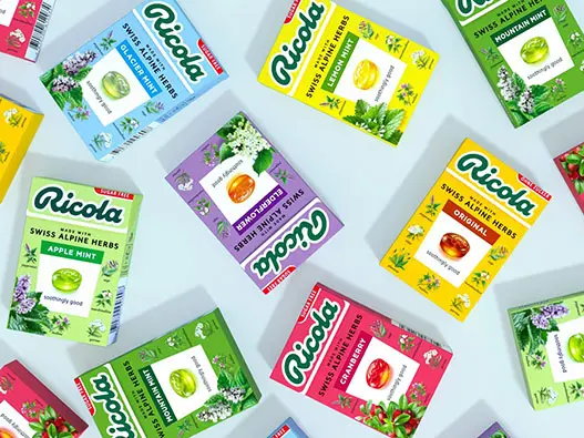 Ricola&zwnj;瑞士利口乐润喉糖标志设计含义及薄荷糖品牌介绍 