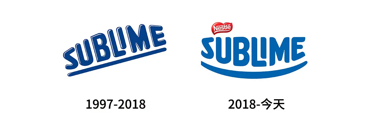 Sublime chocolate雀巢巧克力往年旧logo设计-巧克力标志设计