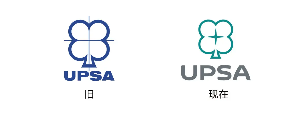 Upsa pharmaceutical法国制药往年旧logo设计-制药公司标志设计