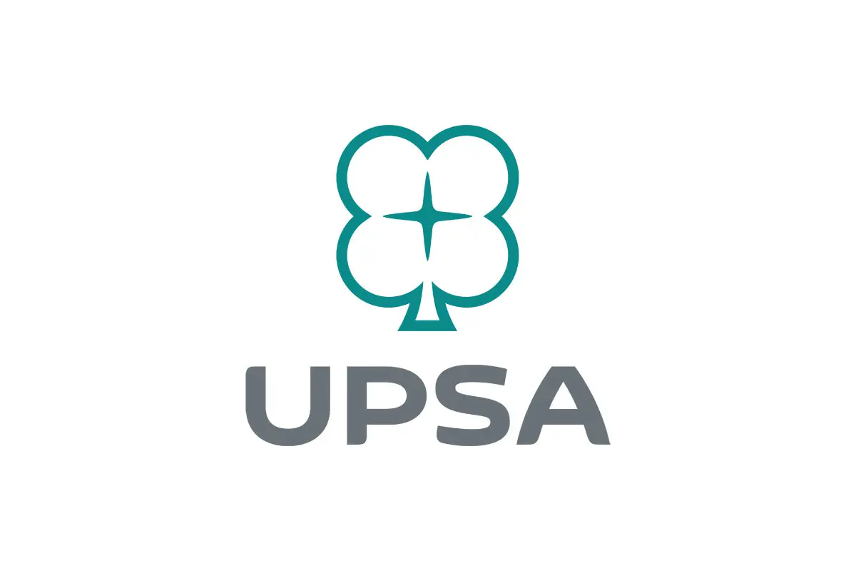 Upsa pharmaceutical法国制药LOGO设计-四叶草logo设计