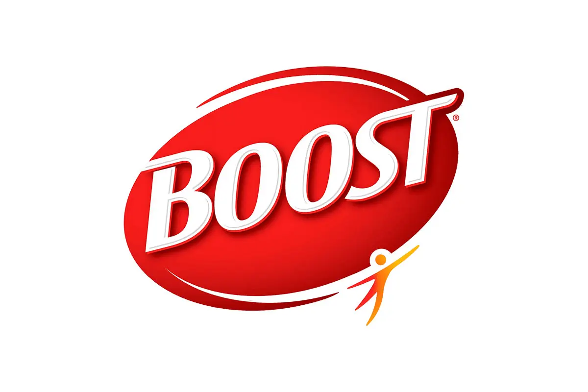 Boost Beverage美国营养饮料logo设计-剪影人物logo设计