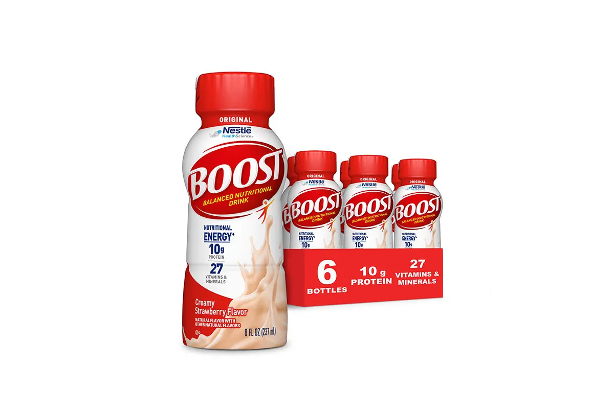 Boost Beverage美国营养饮料-红白为主色调标志设计