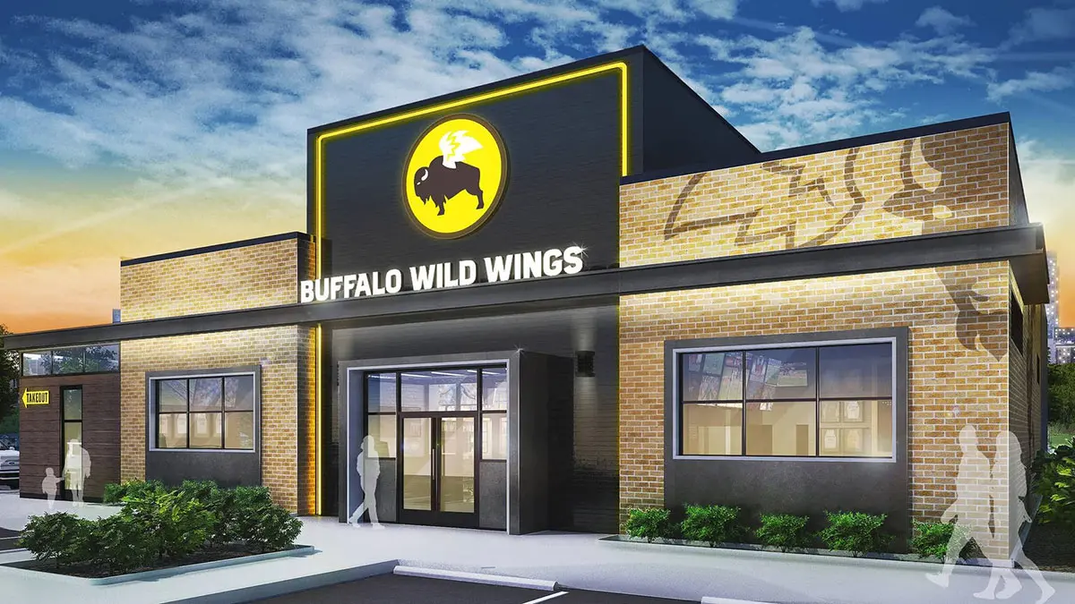 Buffalo Wild Wings美国连锁鸡翅餐厅-棕色logo设计