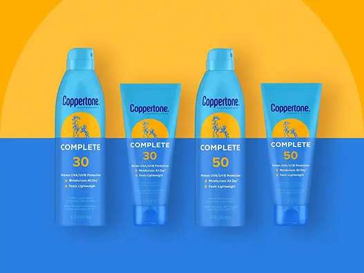 Coppertone美国水宝宝防晒霜乳logo设计含义及护肤标志设计理念