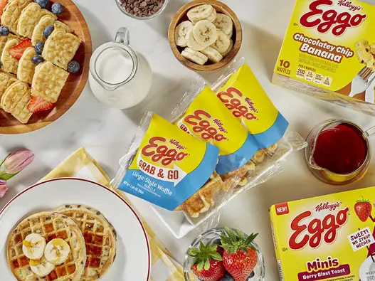 Kellogg's Eggo速冻华夫饼标志设计含义、品牌历史及Logo演变赏析