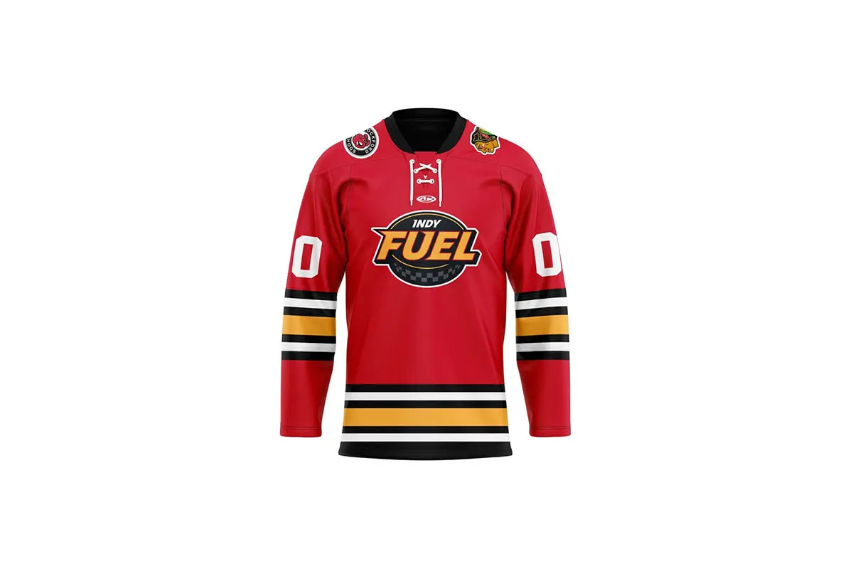 Indy Fuel印地燃料曲棍球队队衣-火焰标志设计