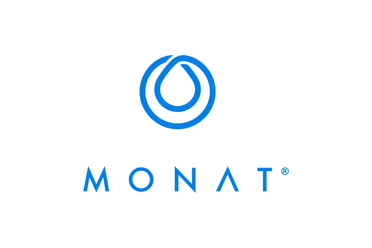 Monat美国护肤护发logo设计-空心发束图标logo设计