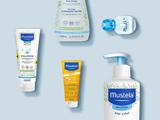Mustela法国妙思乐婴儿护肤品logo设计含义及面霜标志设计理念