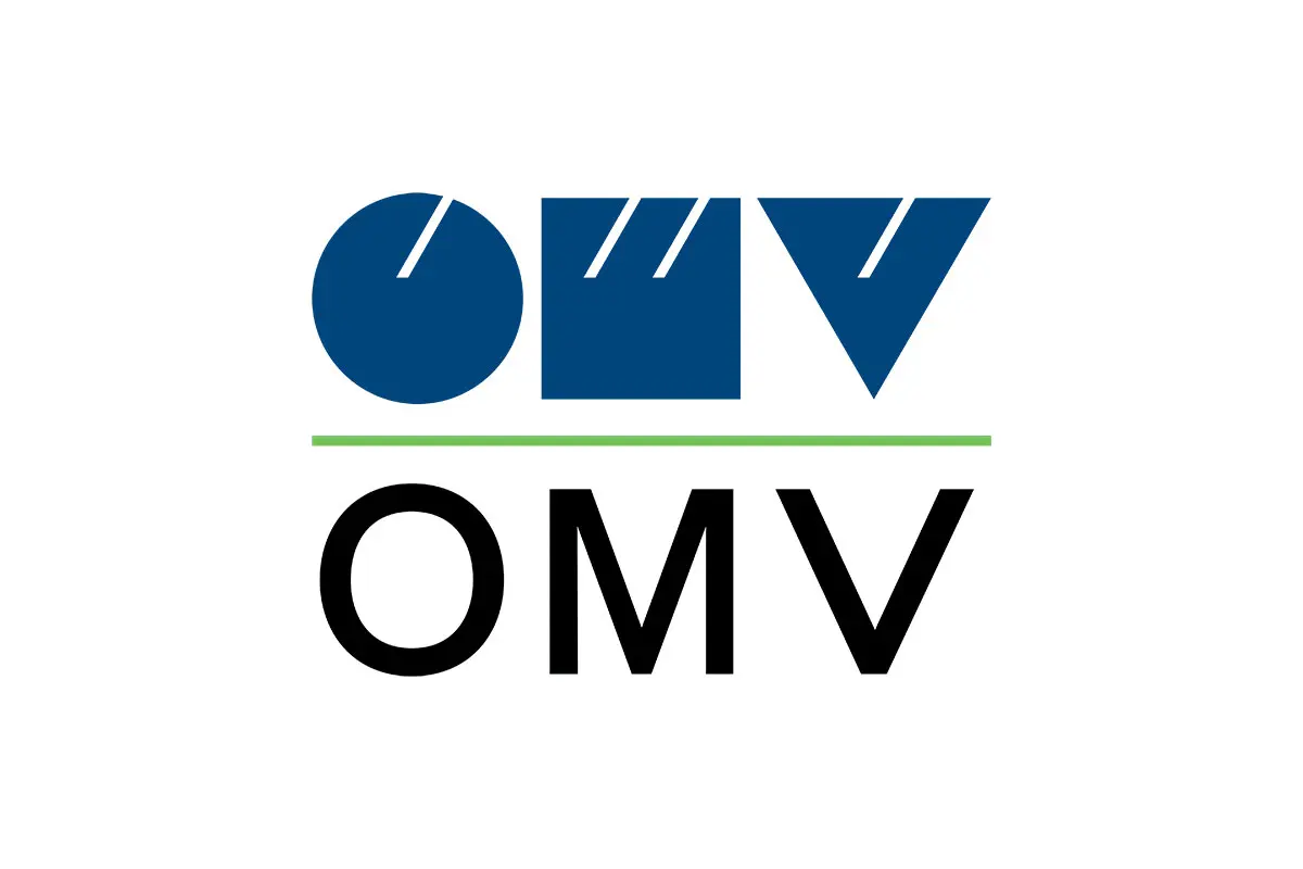 OMV奥地利石油logo设计-几何图形logo设计