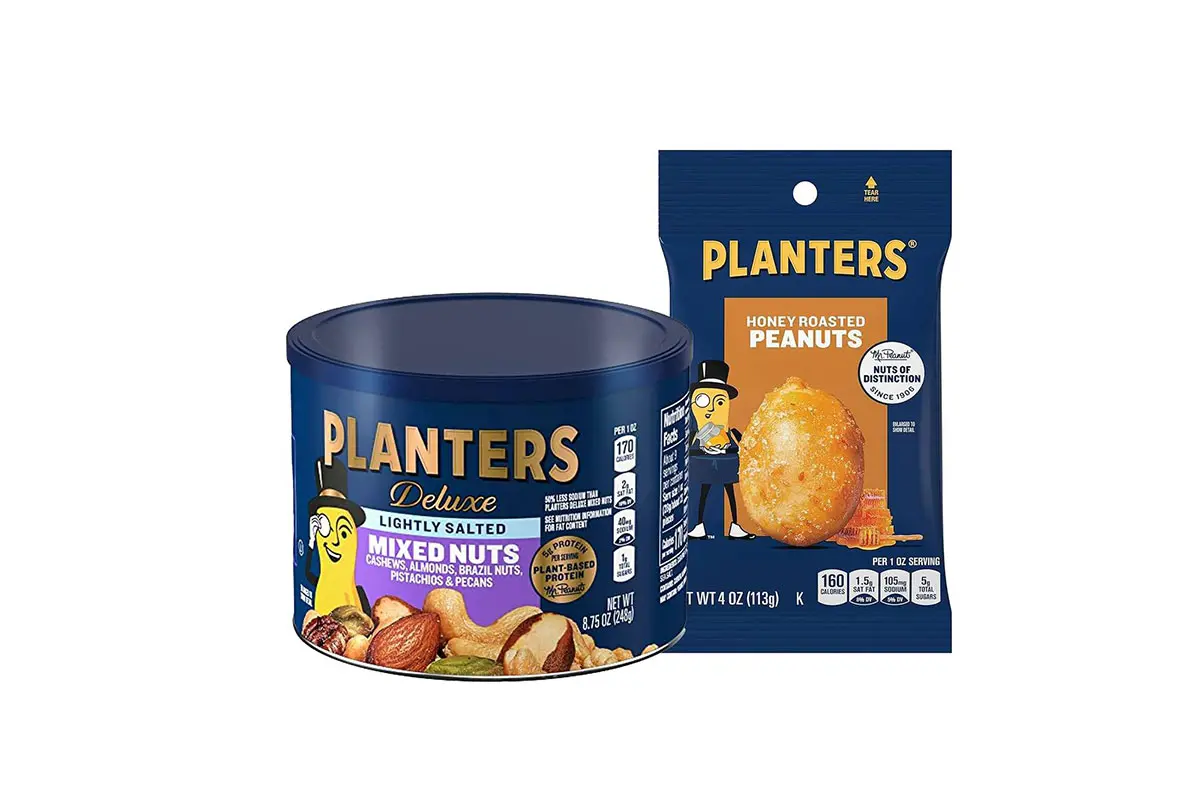 Planters food美国绅士零食-坚果logo设计