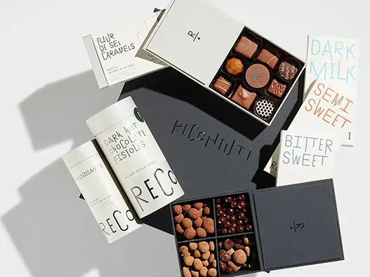 Recchiuti Chocolate美国手工巧克力logo设计含义及糖果标志设计理念