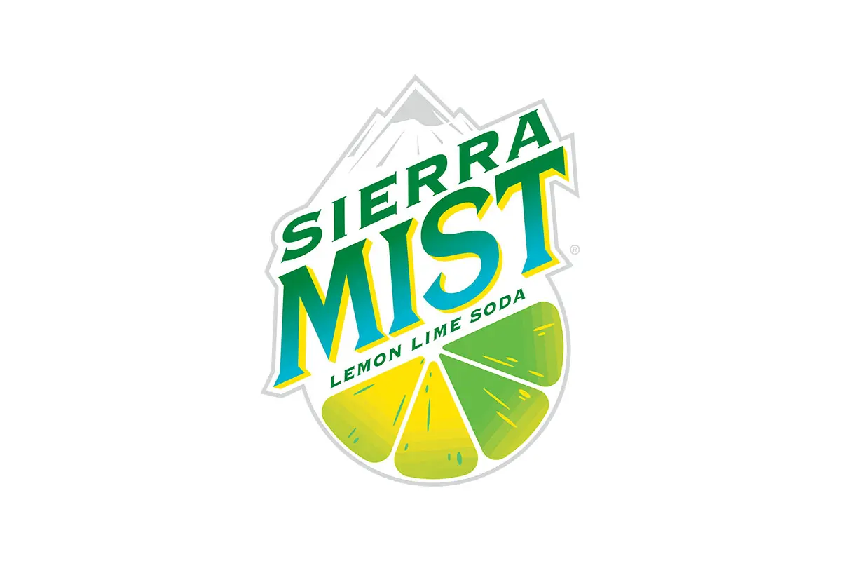 Sierra Mist百事清爽饮料logo设计-山峰logo设计
