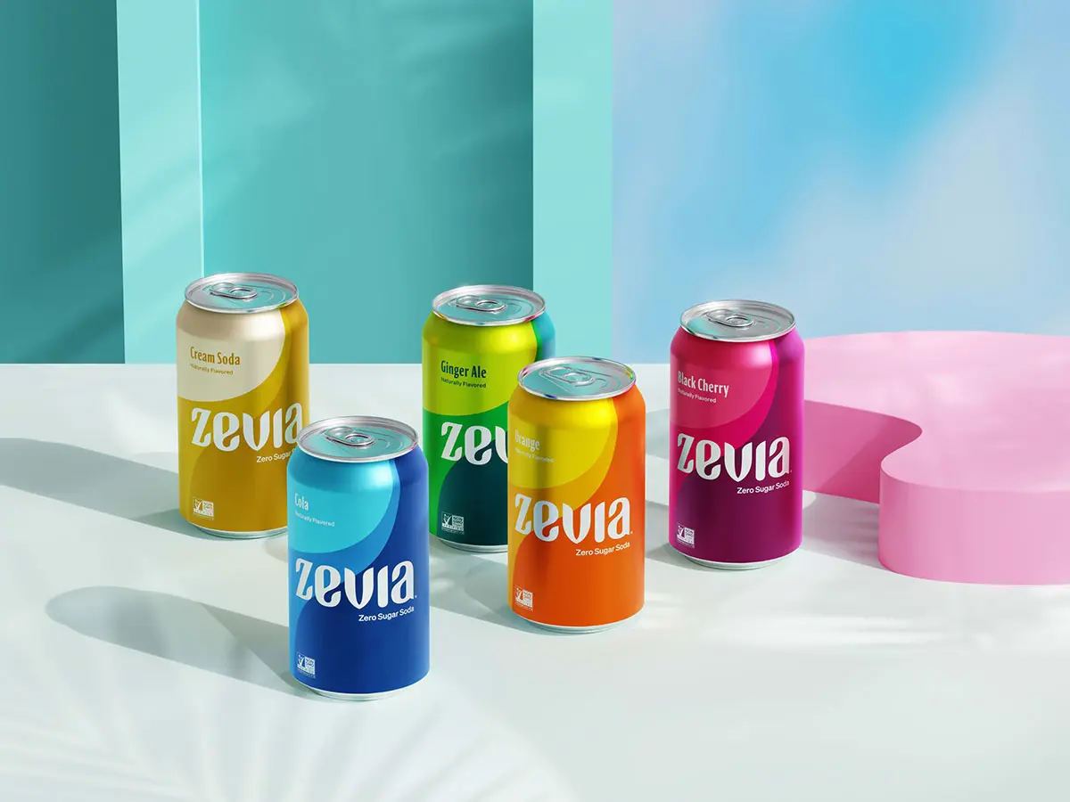 Zevia美国零卡路里饮料-彩虹logo设计