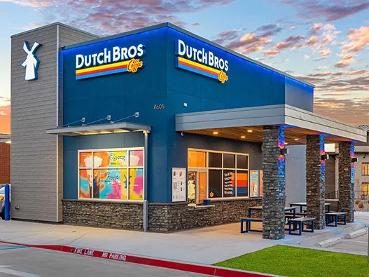 Dutch Bros Coffee荷兰兄弟咖啡连锁店LOGO设计含义及西餐饮品牌设计理念