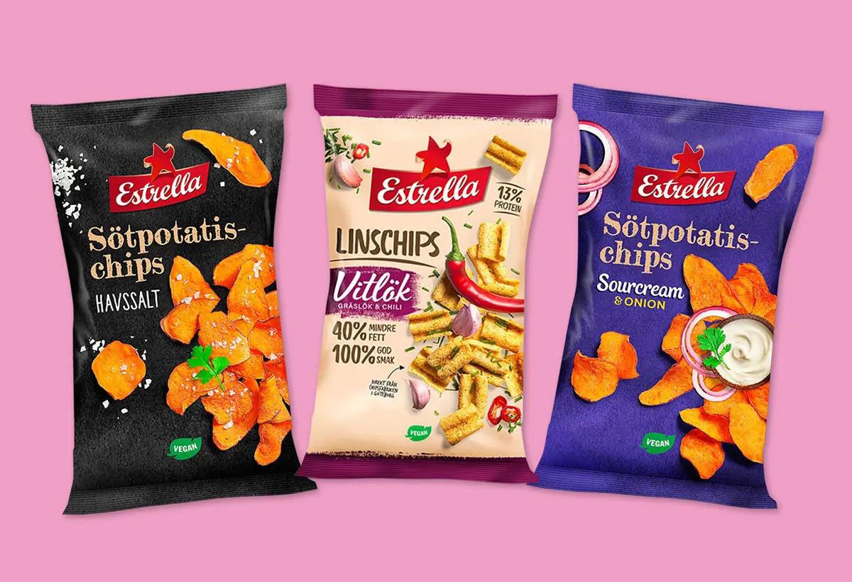 明星运算符薯片包装设计-五角星标志设计