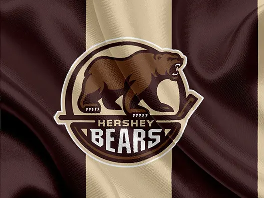 Hershey Bears好时熊冰球俱乐部标志设计含义及球队logo设计理念
